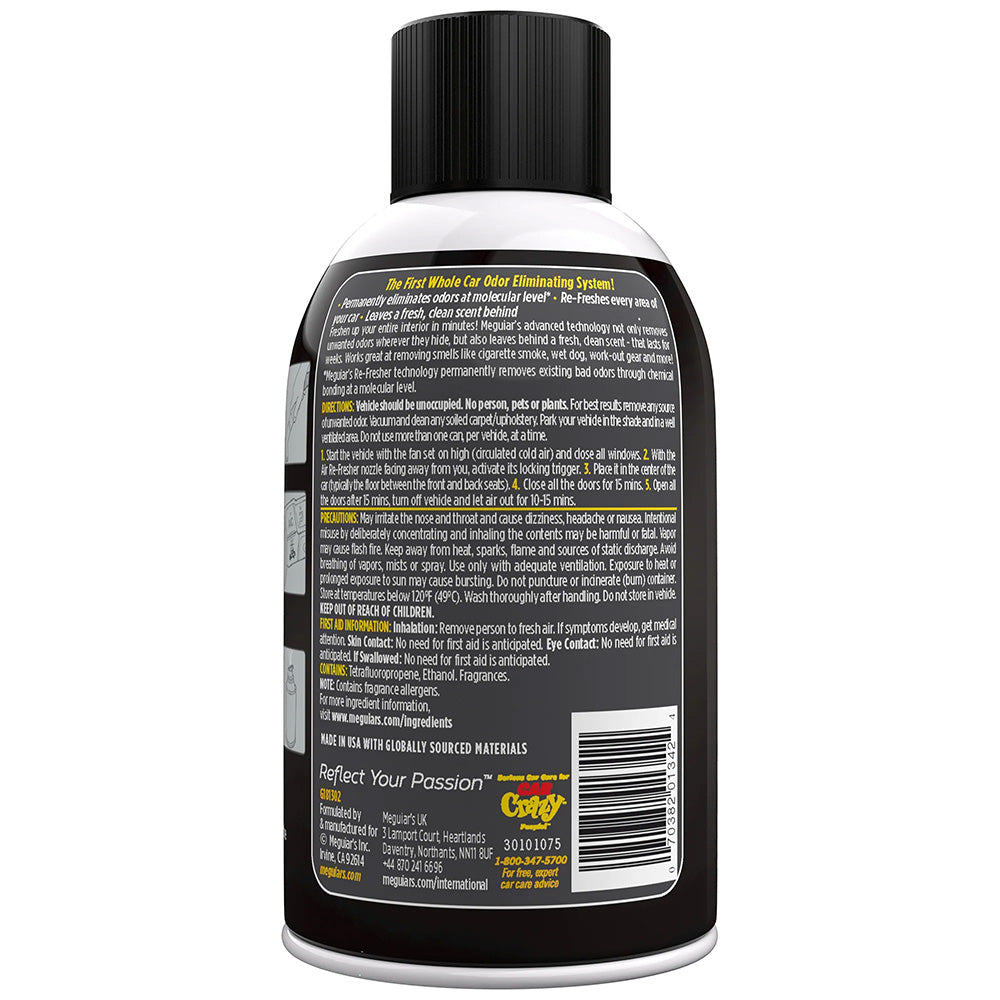 Meguiars Whole Car Air Refresher Odor Eliminator  Black Chrome Scent G181302