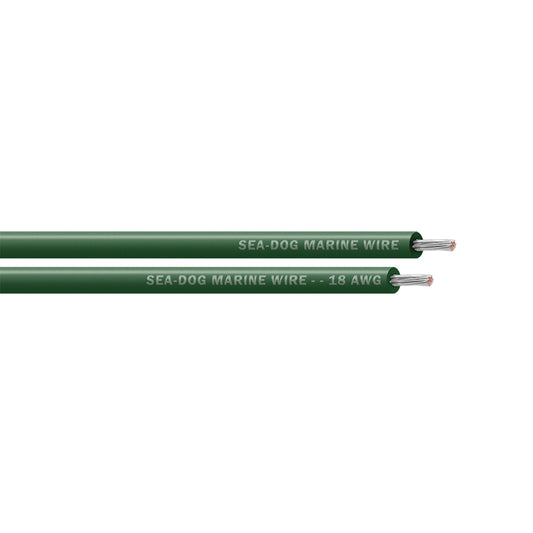 SeaDog 18 AWG Green Primary Wire  1000 8018049