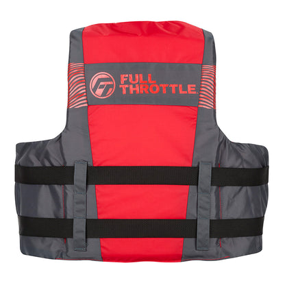Full Throttle Adult Nylon Life Jacket  SM  BlackRed 11220010003026