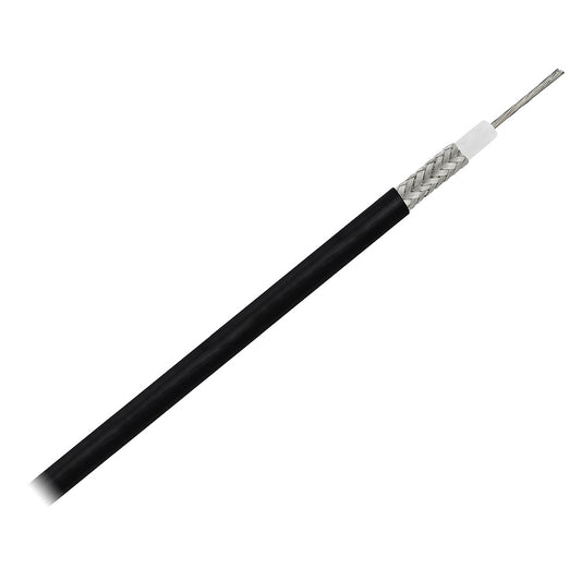 Pacer RG58AU Coax Cable Stranded TV Cond TV Braid  Black Jacket  150 MRG58AU150