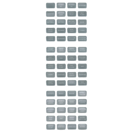 Blue Sea 8217 Grey Small Format Label Kit  60 Labels 8217