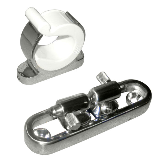 TACO  Stainless Steel Adjustable Reel Hanger Kit wRod Tip Holder  Adjusts from 1875  3875 F1628101