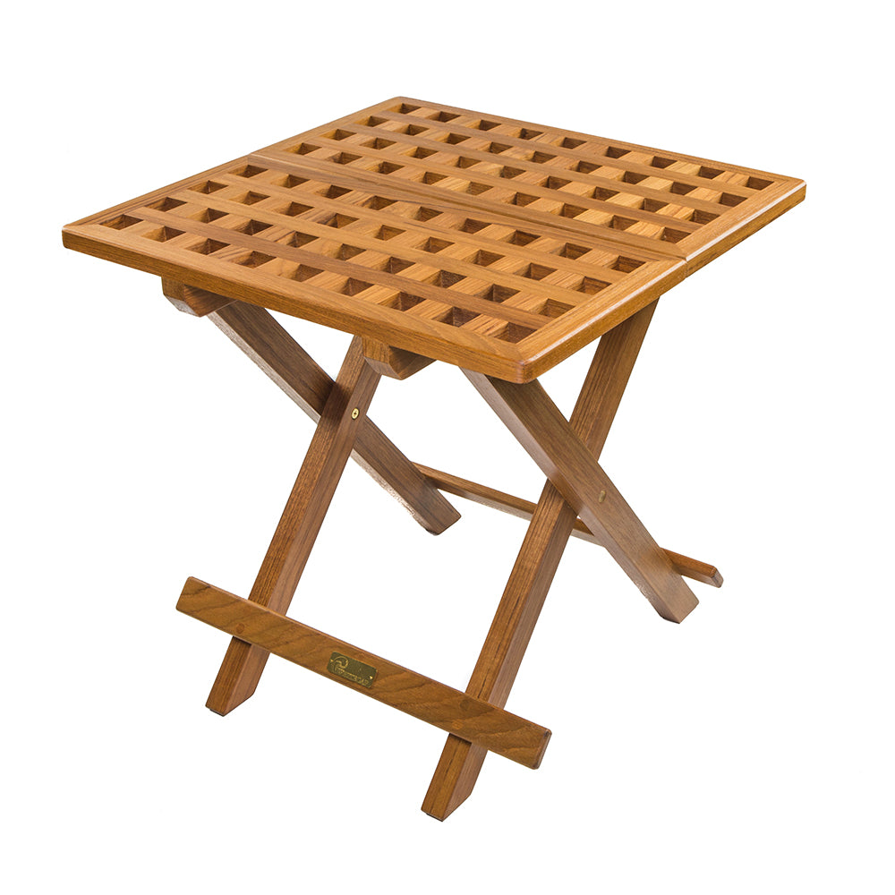 Whitecap Teak Grate Top FoldAway Table 60030