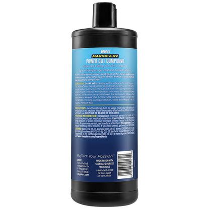 Meguiars 91 MarineRV Pro Grade Power Cut Compound  32oz M9132
