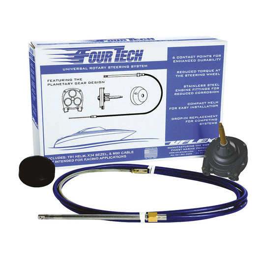 Uflex Fourtech 13 Mach Rotary Steering System wHelm Bezel  Cable FOURTECH13