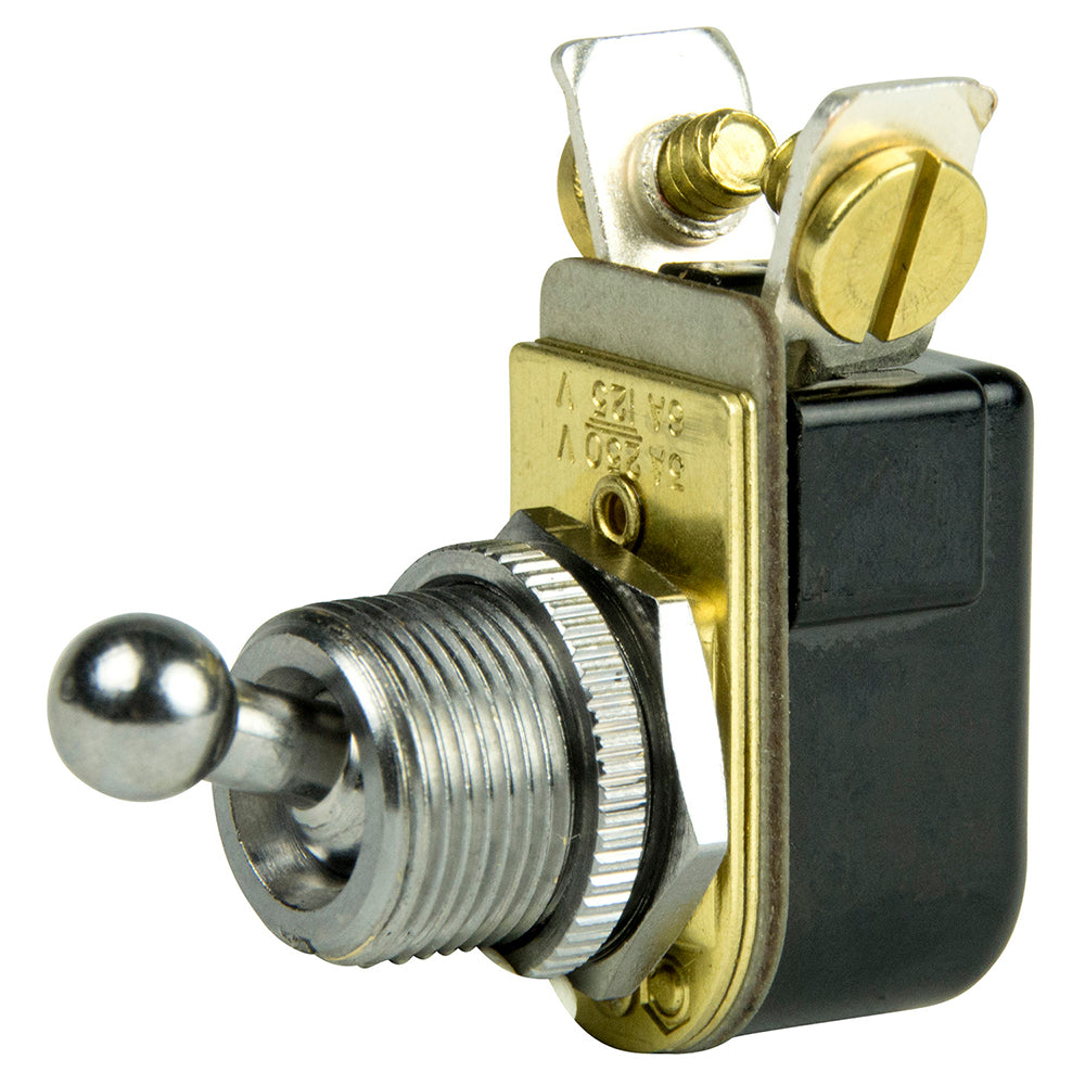 BEP SPST Chrome Plated Toggle Switch  38 Ball Handle  OFFON 1002022