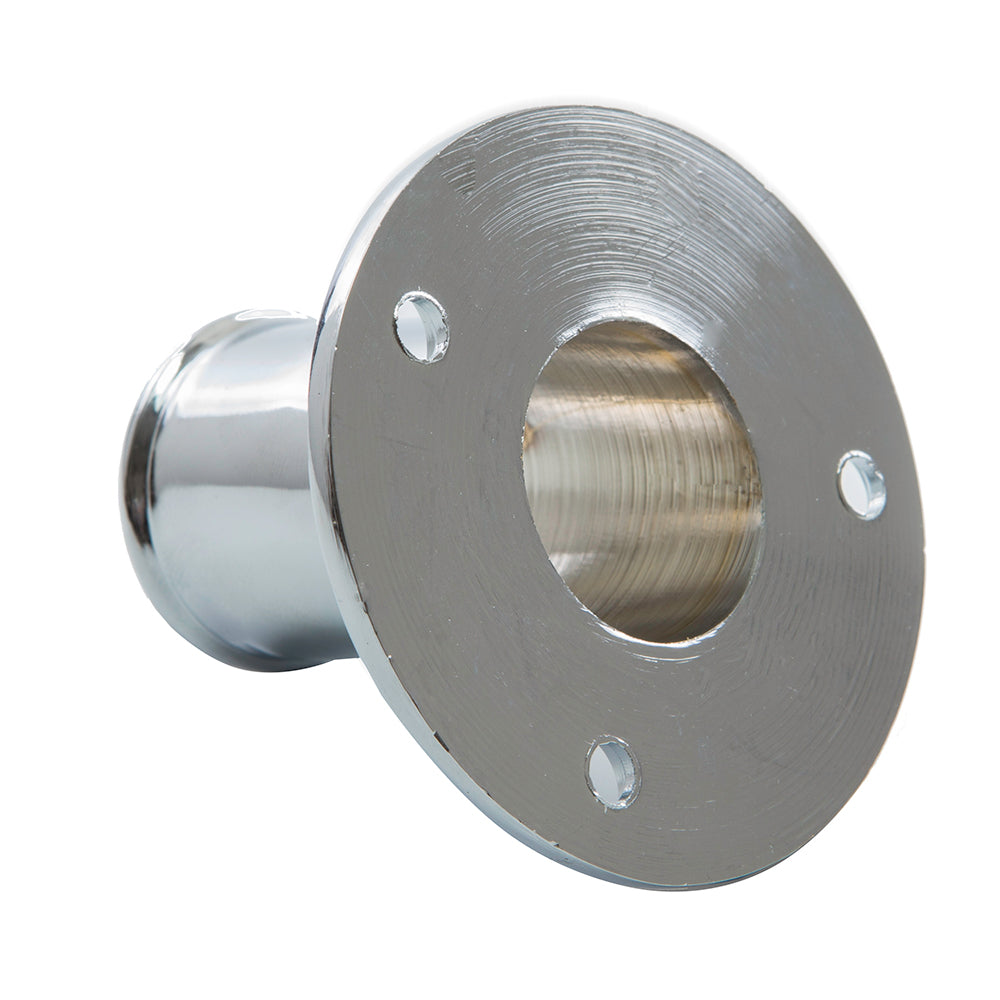 Whitecap TopMounted Flag Pole Socket CPBrass  1 ID S5002