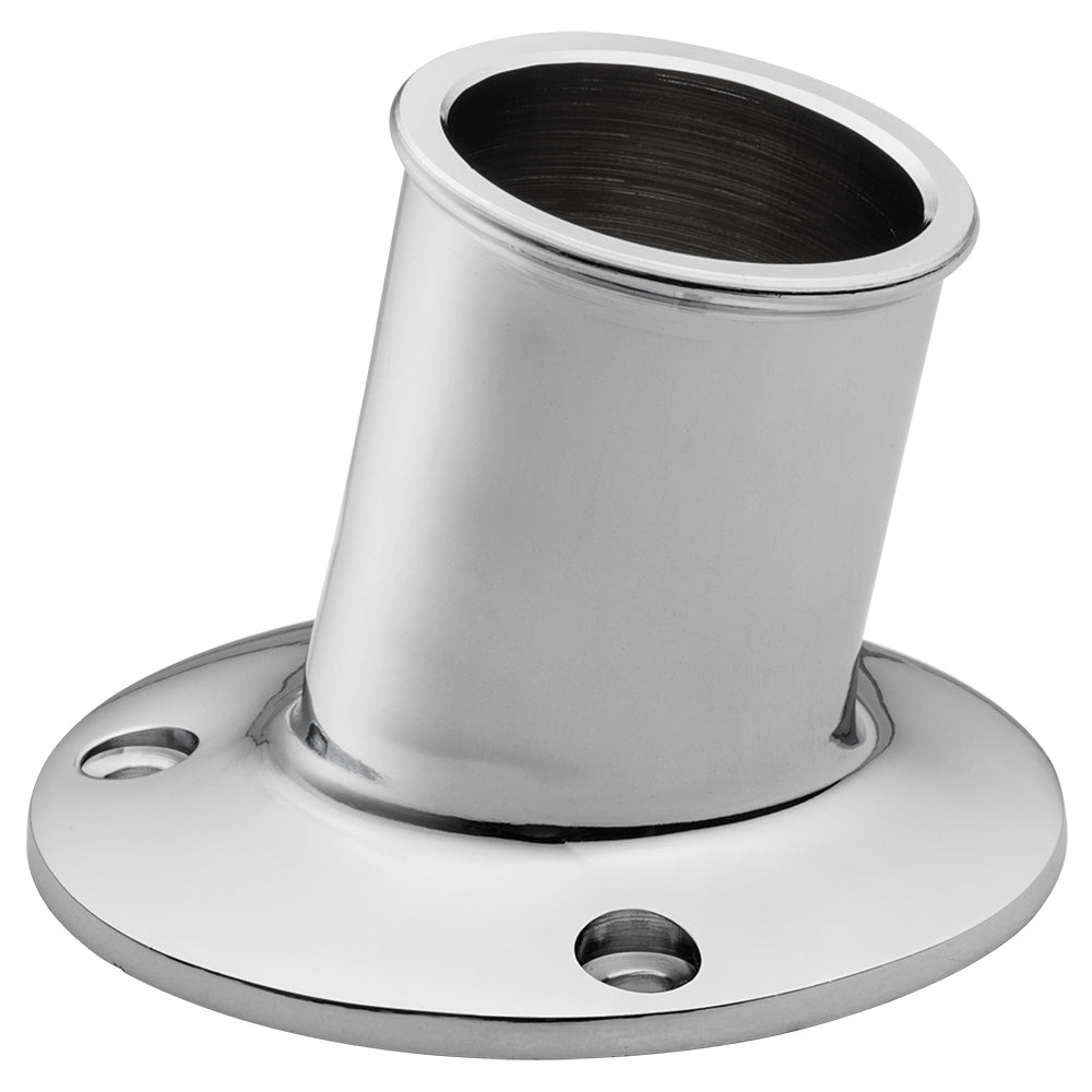 Whitecap TopMounted Flag Pole Socket  CPBrass  114 ID S5003