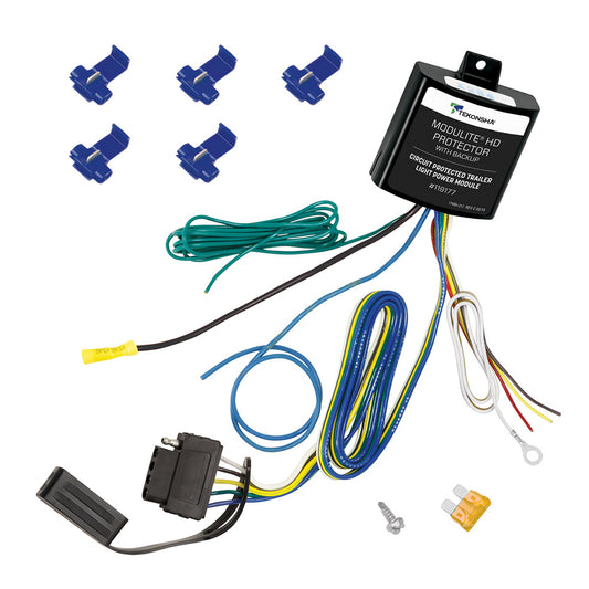Tekonsha ModuLite HD Protector wIntegrated Circuit  Overload Protection  5Flat Connector fBackup Light or Surge Brake
