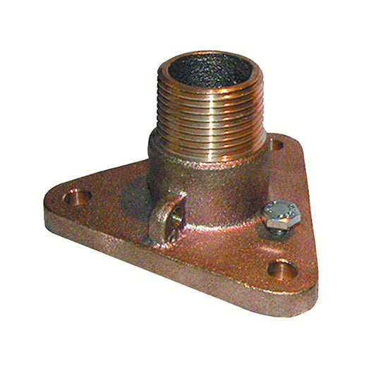 GROCO 1 Bronze NPS to NPT Flange Adapter IBVF1000
