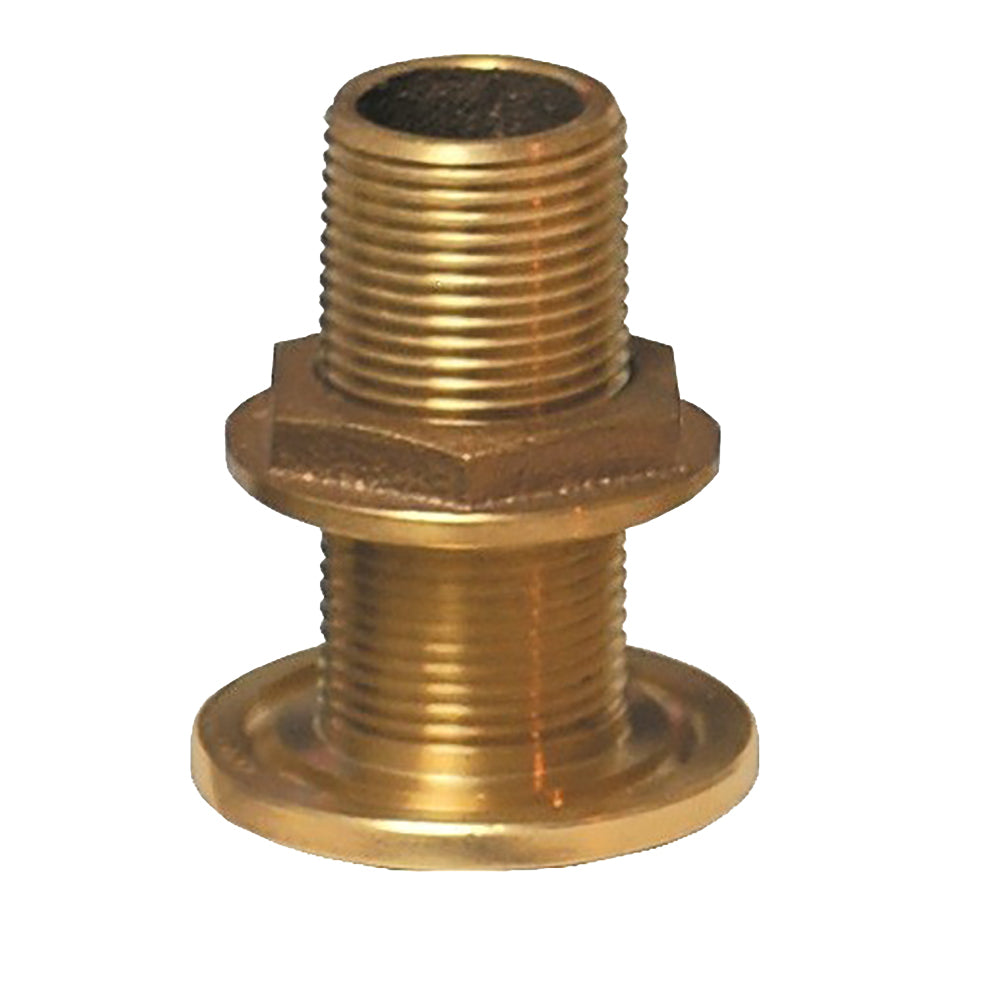 GROCO 12 NPS NPT Combo Bronze ThruHull Fitting wNut TH500W