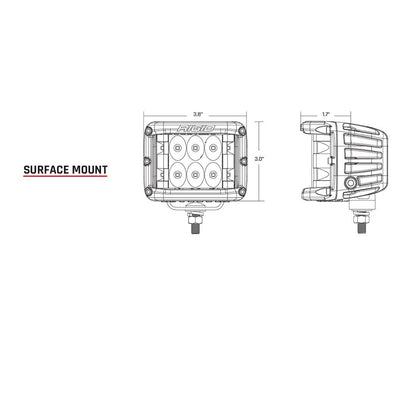 RIGID Industries DSS Series PRO Spot Surface Mount Black 261213