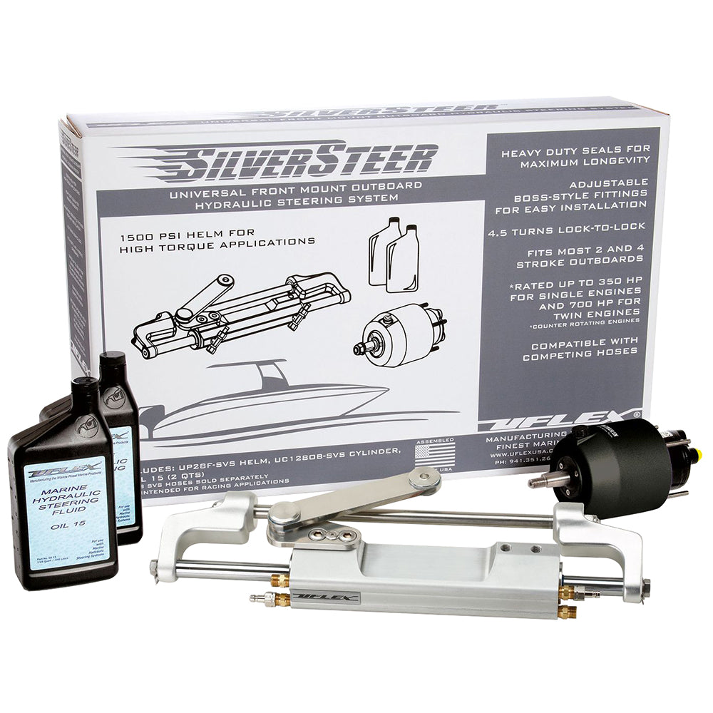 Uflex SilverSteer Front Mount Outboard Hydraulic Steering System w UC130SVS1 Cylinder SILVERSTEERXP1