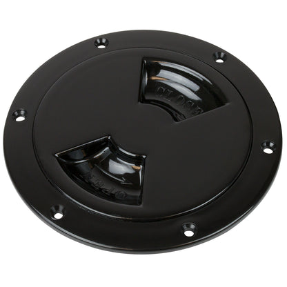 SeaDog Smooth Quarter Turn Deck Plate  Black  6 3361651