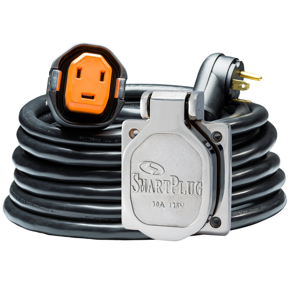SmartPlug RV Kit 30 AMP Dual Configuration Cordset  Stainless Steel Inlet Combo  30 R30303BM30NT