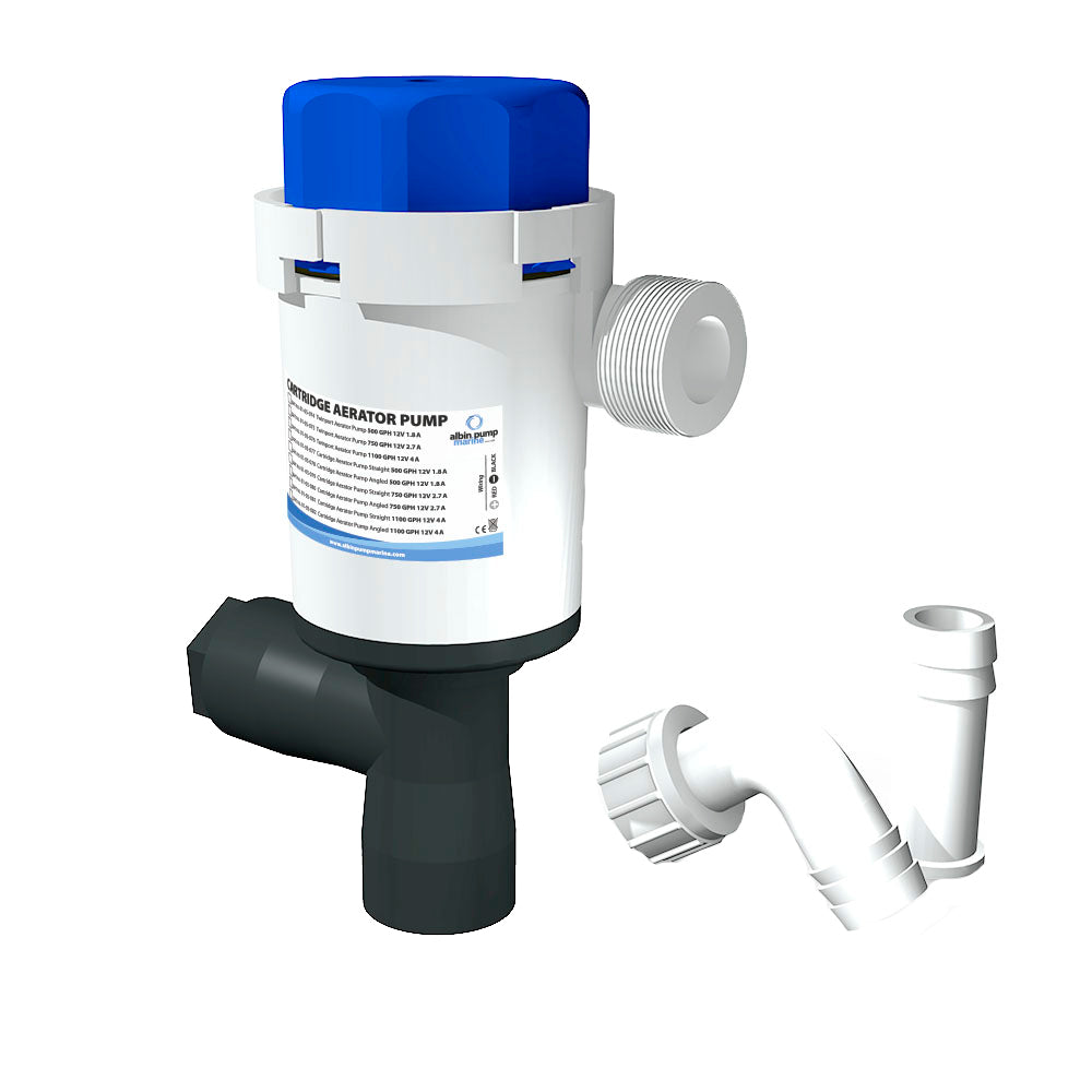Albin Group Twinport Aerator Pump  500 GPH  12V 0105074