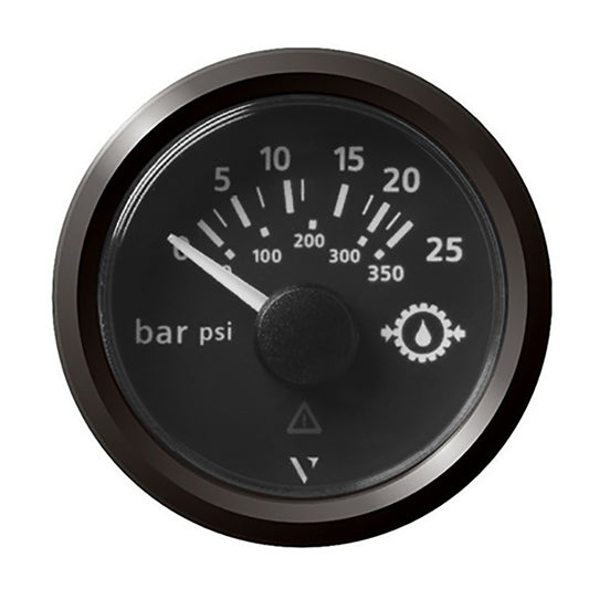 Veratron 52MM 2116 ViewLine Transmission Oil Pressure 25 Bar350 PSI  Black Dial  Triangular Bezel A2C59514139