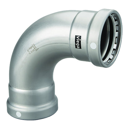 Viega MegaPress 3 90 Carbon Steel Elbow wFKM  Double Press Connection  Smart Connect Technology 26505