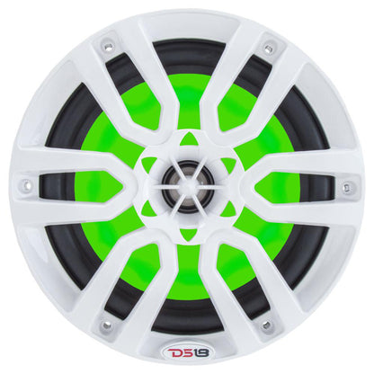 DS18 HYDRO 65 2Way Marine Speakers wRGB LED Lights 300W  White NXL6