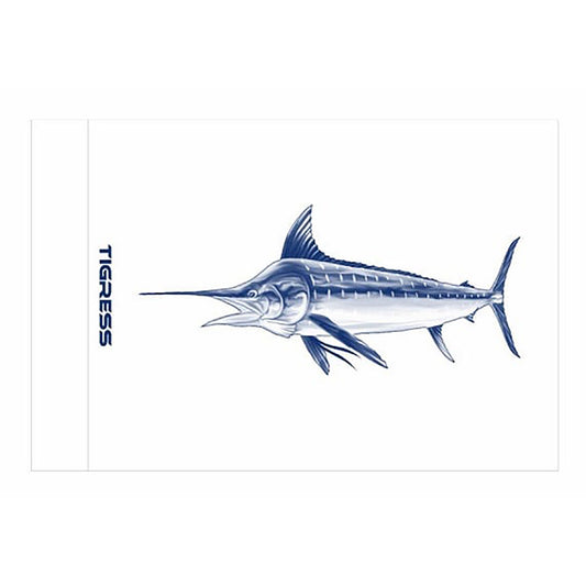Tigress White Marlin Release Flag  12 x 18 88421