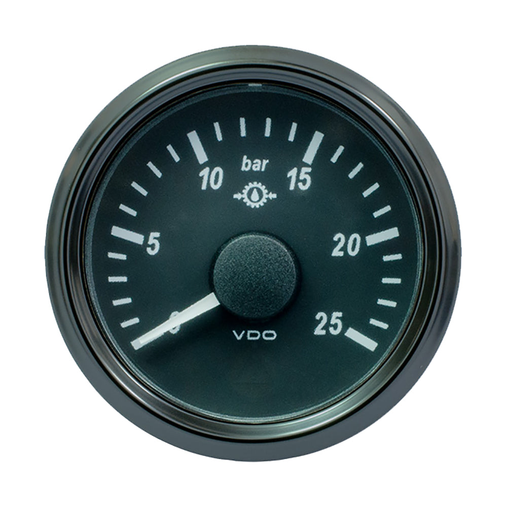VDO SingleViu 52mm 2116 Gear Oil Pressure Gauge  25 Bar  0180 Ohm A2C3833460030