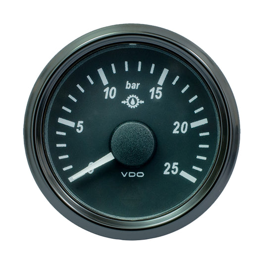 VDO SingleViu 52mm 2116 Gear Oil Pressure Gauge  25 Bar  0180 Ohm A2C3833460030