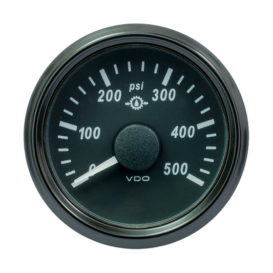 VDO SingleViu 52mm 2116 Gear Pressure Gauge  500 PSI  045V A2C3832740030