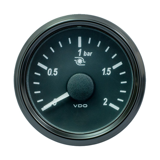 VDO SingleViu 52mm 2116 Turbo Pressure Gauge  2 Bar  0180 Ohm A2C3833490030
