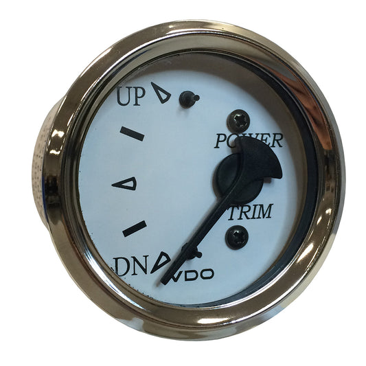 VDO Cockpit Marine 52MM 2116 Trim Gauge fVolvoMercuryYamaha 2001 Engines  White DialChrome Bezel 38215279