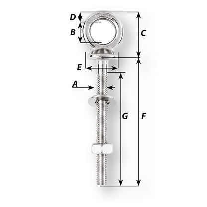 Wichard Eye Bolt  Diameter 1532  Length 1916 06490