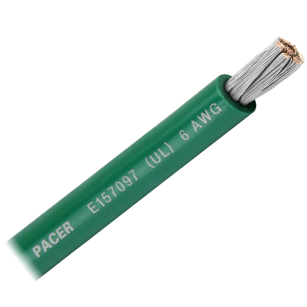 Pacer Green 6 AWG Battery Cable  Sold By The Foot WUL6GNFT