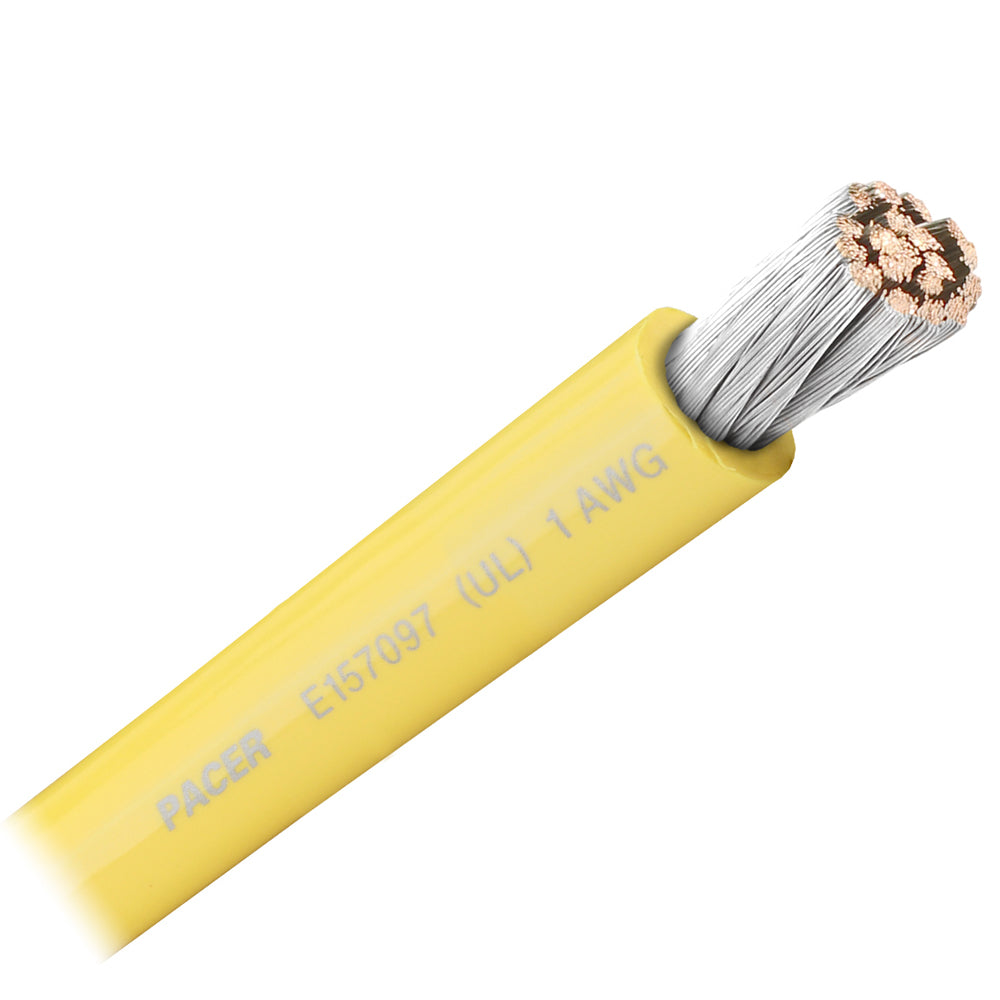 Pacer Yellow 1 AWG Battery Cable  Sold By The Foot WUL1YLFT