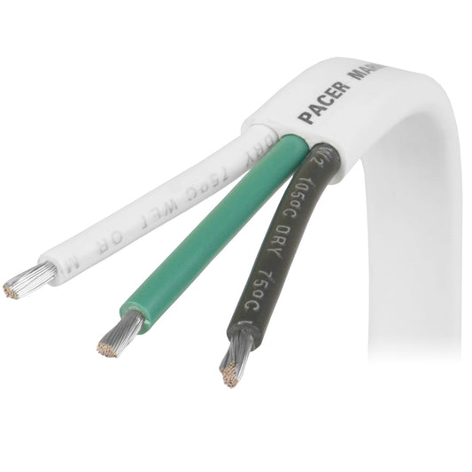 Pacer 143 AWG Triplex Cable  BlackGreenWhite  250 W143250