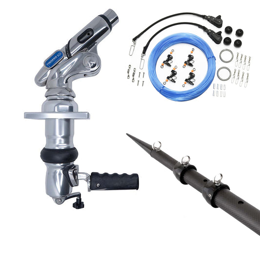 Tigress XD Crank Top Mount System  18  Carbon Fiber XD BlackBlack Outriggers Pro Series Double Rigging Kit 8867902