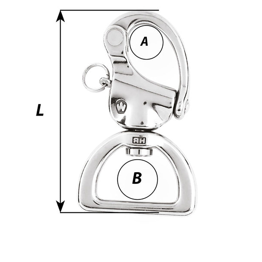 Wichard HR Snap Shackle Webbing Swivel  100mm Length  31516 02376