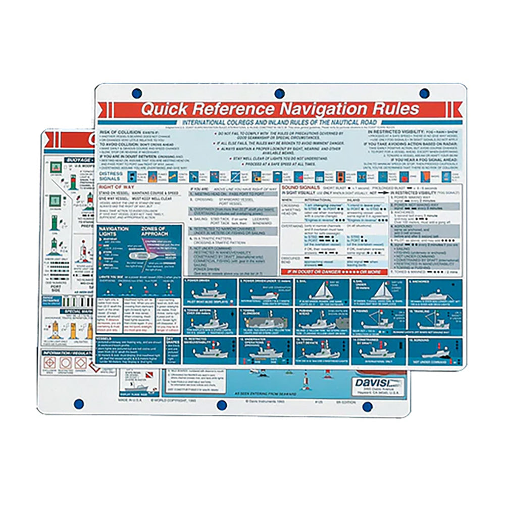 Davis Quick Reference Navigation Rules Card 125