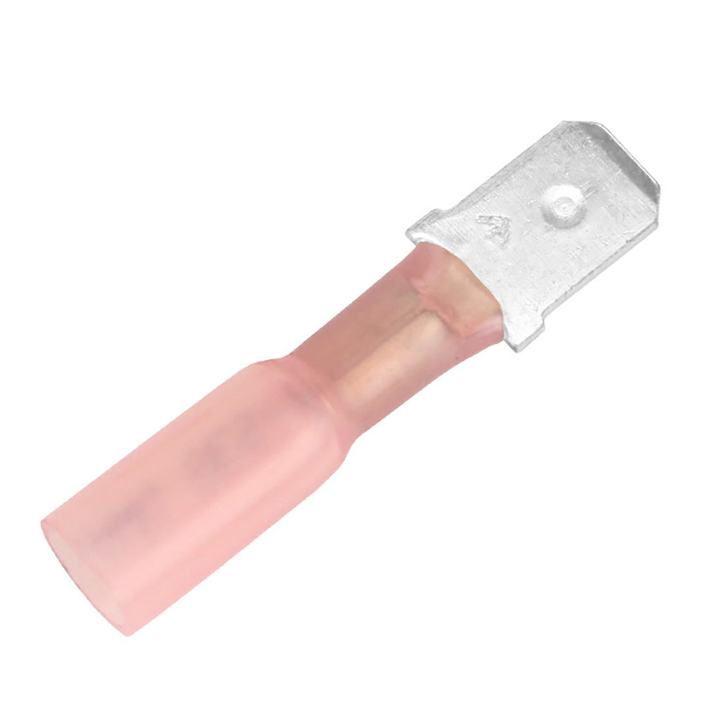 Pacer 2218 AWG Heat Shrink Male Disconnect  25 Pack TDE18250M25
